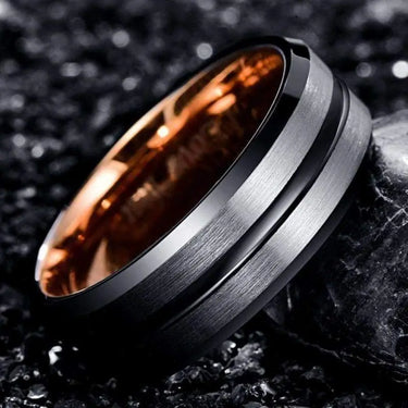 Orbit Rings Tungsten Carbide Silver Stream Rosegold